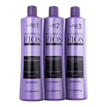 Imagem de Kit Escova Progressiva Cadiveu Selagem Térmica Plásticas dos Fios 3x1 