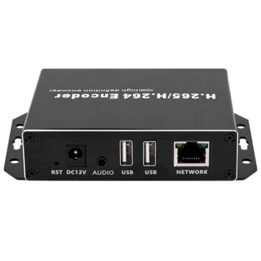 Imagem de EXVIST H.265 1080P PoE HDMI codificador/decodificador de vídeo, USB2.0 duplo para câmera web, decodificador de vídeo para câmera IP, compatível com ONV/HK, transmissão ao vivo para YouTube