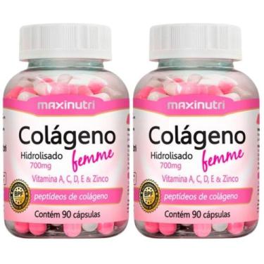 Imagem de KIT 2X Colágeno Hidrolisado Femme + Vitaminas A, C, D, E e Zinco 90 cá
