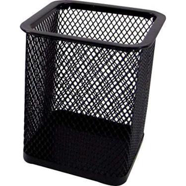 Imagem de Acessorio Para Mesa Aramado Porta Lapis Quadrad Pt - KIT