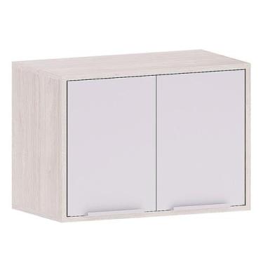 Imagem de Armário Aéreo Geladeira 60 cm 2 Portas Atenas - Luciane, Cinza Cristal