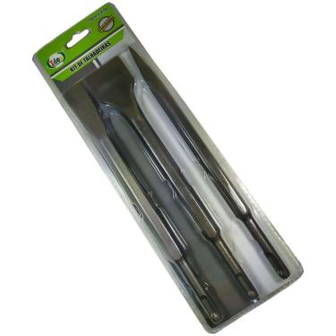 Imagem de Jogo Kit Ponteiro E Talhadeira Sds Plus Para Martele 3 Peças