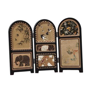 Imagem de XLWLLNJ Decorativo para Mesa, Divisor de Mesa Chinês de Madeira E Acrílico, Divisória Artística Adequada para Decoração de Casa, Style B, Tamanho real