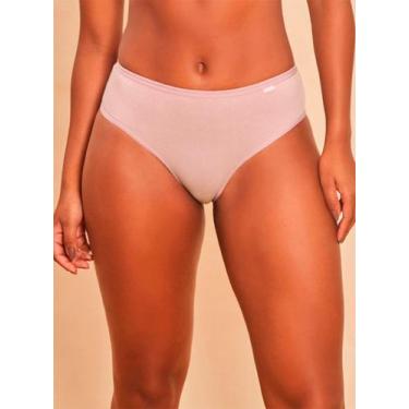 Imagem de Kit/2 Calcinha Biquíni Econfort KT 02 0004 Midi Lisa Algodão T. P/GG, 