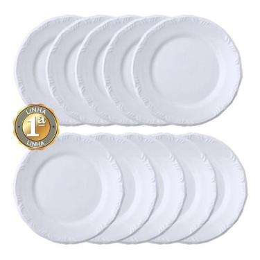 Imagem de Jogo 10 Pratos Rasos Pomerode Porcelana Schmidt  - Porcelanas Schmidt