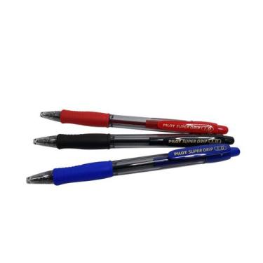 Imagem de Caneta Super Grip Pilot 1.0 mm Esferográfica Kit C/ 3 Cores