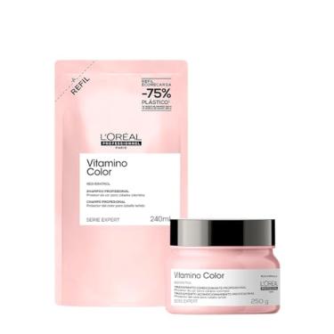 Imagem de Kit L'Oréal Professionnel Vitamino Color Shampoo Refil Máscara 250 (2 produtos)