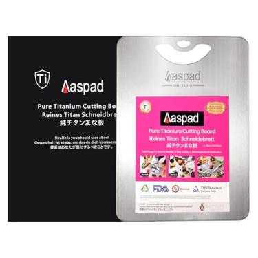 Imagem de Aaspad Tábua de corte de titânio para cozinha, essencial, leve, portátil, carne, frutas, metal, utensílios de cozinha, utensílios de cozinha, adequado para cozinhar em casa, ao ar livre, acampamento