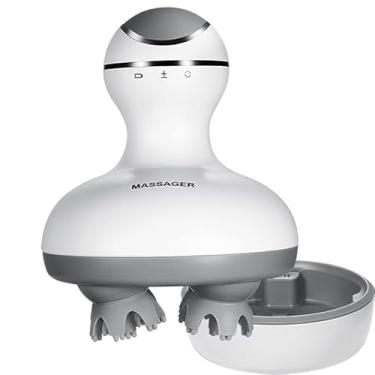 Imagem de Massageador Elétrico de Couro Cabeludo, Massageador Elétrico com Quatro Silicone Macio, Massageador de Cabeça Inteligente À Prova Dágua, Massager Portátil Couro Cabeludo, Vários Modos de Massagem