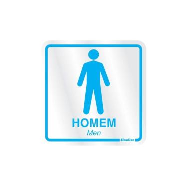 Imagem de Placa de alumínio sanitário masculino 120AC Sinalize