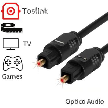 Imagem de Cabo Digital Óptico Toslink HiFi 1.5m para Áudio Digital