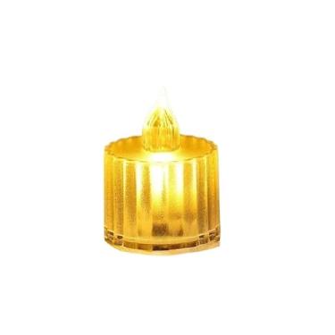 Imagem de 20 Unidades Vela LED Eletrônica Amarela, Decorativa com Baterias Incluídas, Ideal para Festa, Casamento e Decoração(20 Kit Estilo D)