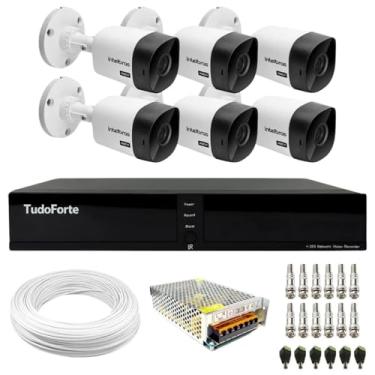 Imagem de Kit 6 Câmeras Intelbras VHC 1120 B HD 720p Visão Noturna 20m IP66 + Dvr Tudo Forte TFHDX 3308 Full HD 8 Canais