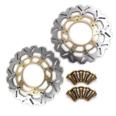 Imagem de Discos de freio dianteiros Arashi Rotores com parafusos de montagem para Suzuki GSX650F 98-12, DL650 VSTROM 650 07-12 ABS 07-21, GSF Bandit 650 06-12, GSX-S750 15-16, DL V-STROM 1000 ABS 14-14-19 anos
