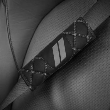 Imagem de YOSRTER Almofada de cinto de segurança, almofada de proteção de alça de ombro para Dodge Charger Durango Challenger Journey almofada de cobertura de cinto de segurança de couro anti-arranhões