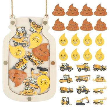 Imagem de Frasco de armazenamento de recompensas para crianças, sistema de recompensa suspenso, tabela de comportamento para escovar os dentes do penico na hora de dormir, treinamento de leitura diária (cor do