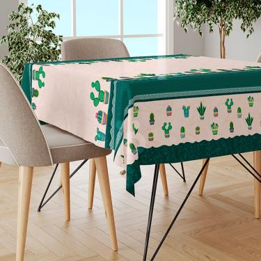 Imagem de Toalha Mesa Plástica Térmica Suculentas 2 lugares 70x100