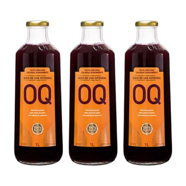 Imagem de Kit 3X: Suco de Uva Integral OQ 1L