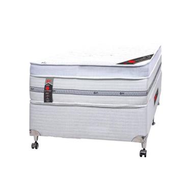 Imagem de Cama Box + Colchão Castor Com Massageador Solteiro Niponpedic One Face Pocket 88x188x60cm