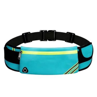 Imagem de Bestac Bolsa de cintura de corrida | Para corrida, academia e exercícios | Suporte de telefone seguro, unissex (azul)