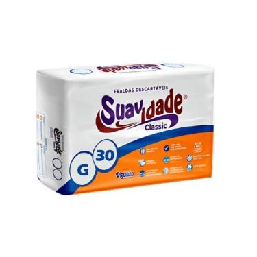 Imagem de Fralda Geriatrica Suavidade Classic tamano G,30unidades,incontinência,pós parto,pós opetatório