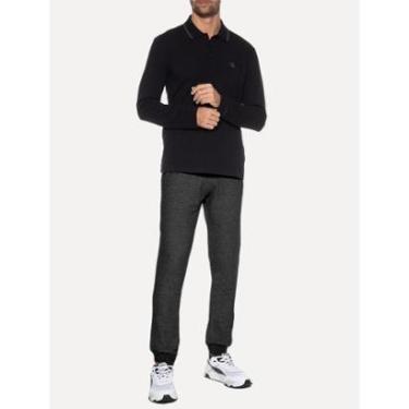 Imagem de Calça Calvin Klein Jeans Masculina Moletom Side New Logo Grafite Mescla-Masculino