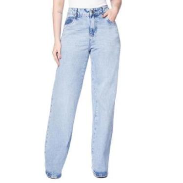 Imagem de Calça Jeans Feminina Sawary Wide Leg Azul Claro-Feminino