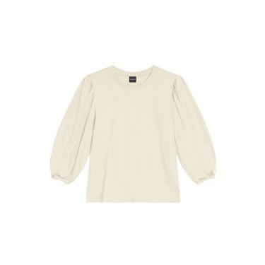 Imagem de Blusa feminina em meia malha Essendi - P, G, Natural