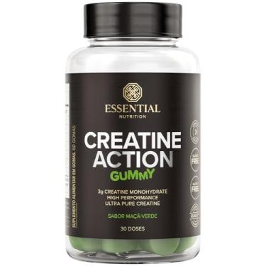 Imagem de Creatine Action Gummy Maçã Verde Essential Nutrition 60 Gomas