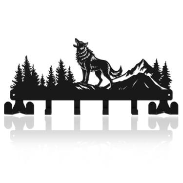 Imagem de SPMatrix Porta-chaves para parede com parafusos, presentes de aquecimento de casa, casa nova, cabide de lobo, decoração para cozinha, entrada, escritório, corredor, quarto, porta, paralama de garagem