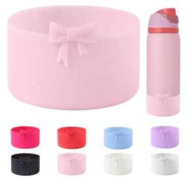Imagem de CDYLDXG Bota antiderrapante de silicone com laço de 8,5 cm para garrafa de água Owala de 947 ml, garrafa de água de aço inoxidável FreeSip/Twist/flip, acessório de capa inferior de manga protetora