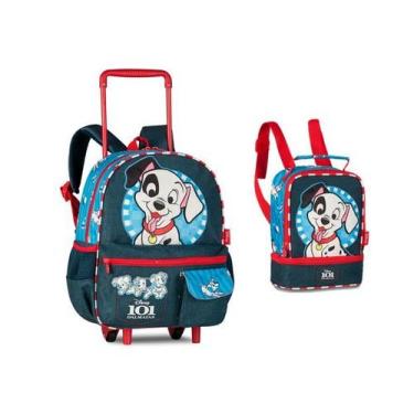 Imagem de Kit 101 Dalmátas Mochila Rodinha Com Lancheira Infantil - Clio Origina