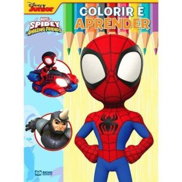 Imagem de Marvel Colorir e Aprender - Spidey 1 Aranha - RIDEEL / BICHO ESPERTO, 