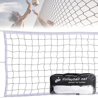 Imagem de Rede de reposição profissional de voleibol com bolsa de armazenamento – Rede de vôlei de treinamento padrão de 80 m x 8 m para praia, piscina, pátio, quintal, esportes