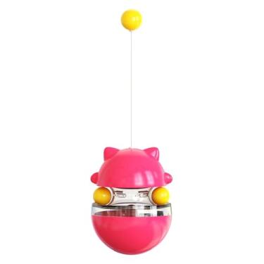 Imagem de YILEAITECH Brinquedo de gato para gatos em ambientes internos que oscilam com bola distribuidora de guloseimas, dispensador de comida, quebra-cabeças, bolas de alimentação lenta, estimulantes para