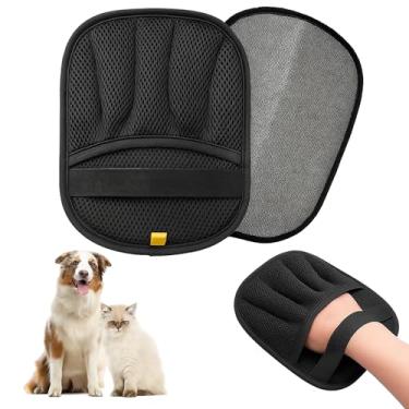 Imagem de KHAYALYTICS Luva de remoção de pelos de animais de estimação – Ferramenta de limpeza eletrostática atualizada para sofá, carpete e lavanderia – Escova mágica reutilizável de cinco dedos para gatos e