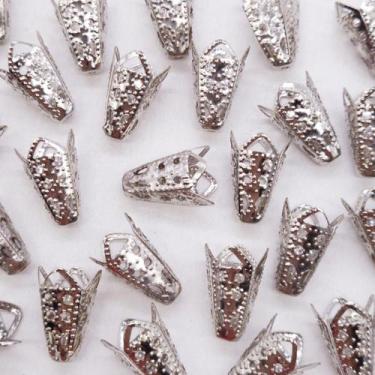 Imagem de Miçanga Tulipa Chapéu Metal Níquel 5x10x16mm 200pçs 160g - Macall