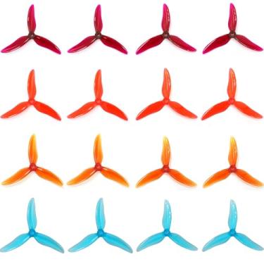 Imagem de HOPLEX Gemfan Hurricane 51499-3 Blades PC Props Tri-Blade 5 Inch Props Compatible with 2205-2306 Brushless Motor for Popo RC Quadcopter FPV Racing/Freestyle Drone