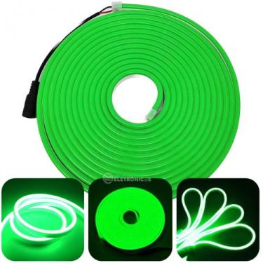 Imagem de Fita Neon Cor Verde LED 2835 Flexível 5 Metros De Brilho De Silicone P