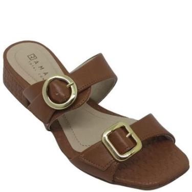 Imagem de Tamanco Ramarim Feminino com Fivela e Salto Rasteiro 3,5cm-Feminino