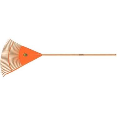 Imagem de Vassoura Plástica Tramontina Laranja com 30 Dentes e Cabo de Madeira 1