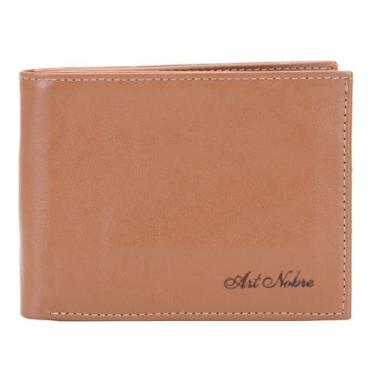 Imagem de Carteira Masculina 100% Couro Legítimo Mel Art Nobre 06 - Art Nobre Ca