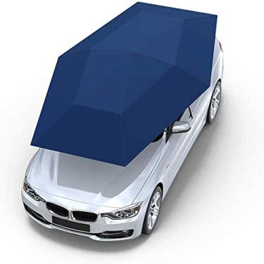 Imagem de Tenda de carro portátil proteção de carro semiautomática em movimento guarda-chuva de carro guarda-chuva de carro cobertura de barraca isolamento de carro para-sol à prova d'água, à prova de poeira