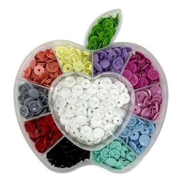 Imagem de Kit 130 Botões Ritas 12mm Coloridos Redondo Pressão Plastico