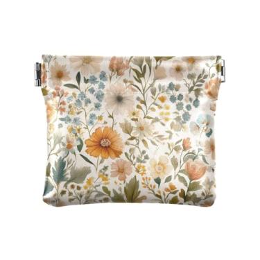 Imagem de Burbuja Bolsa feminina para moedas, porta-moedas, porta-moedas, portátil, de couro, para batom, organizador de cosméticos