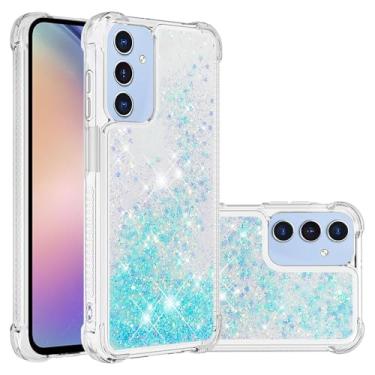 Imagem de Dinglijia Capa fina para Samsung Galaxy A17, capa para Galaxy A26, capa de silicone de areia movediça líquida brilhante para meninas, capa de proteção antiqueda de quatro cantos para Samsung Galaxy