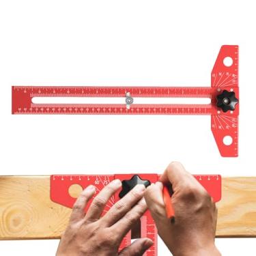 Imagem de Ferramentas De Medição Para Carpintaria - Esquadro em T de Precisão Ajustável e Deslizante | Régua T de Precisão,para Projetos de Carpintaria Instalação e Bricolage