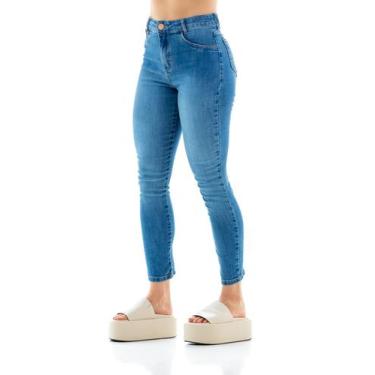 Imagem de Calça Jeans Feminina Arauto Cropped Shonda Denim, Azul, 54