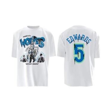 Imagem de Camiseta Personalizada De Torcedor De Basquete Timberwolves Para Homen