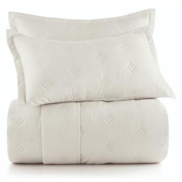 Imagem de Jogo de Colcha Queen Toque Acetinado Anarruga Altenburg, Almond